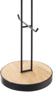 Supporto per bicchieri standard 6 bicchieri nero metallo base in legno 155 x 40 cm - Soluzione di stile per la conservazione