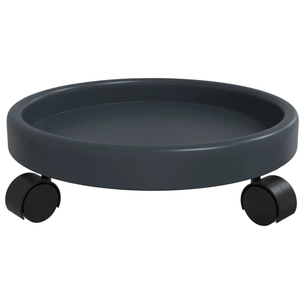 Carrelli per Piante con Ruote 2 pz Grigi Diametro 34 cm 35 kg 154609