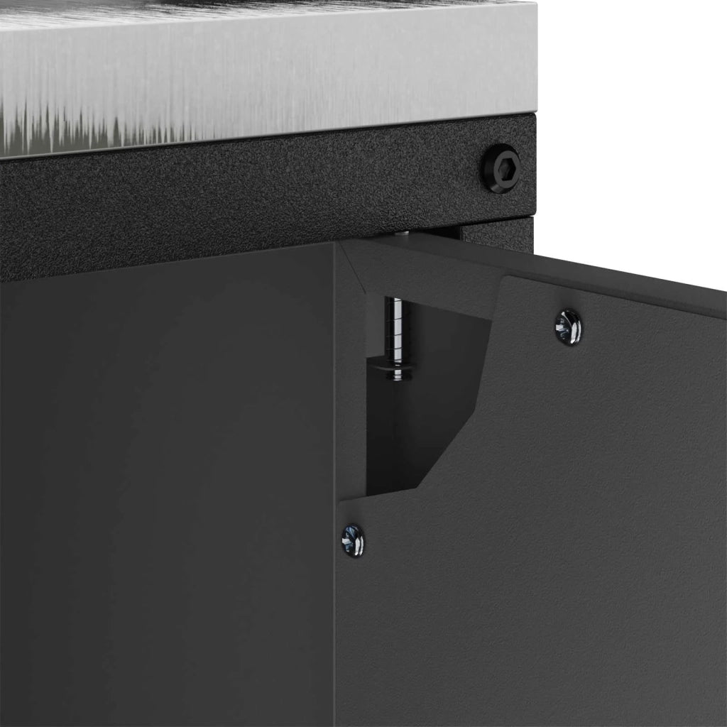 Stoccaggio in cucina con porta Nero 60 x 50 x 92 cm Acciaio 874989