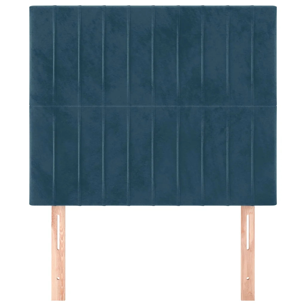 Testiera-Testata-Testiera Decorativa Blu Scuro 100x5x118/128 cm Velluto 494985