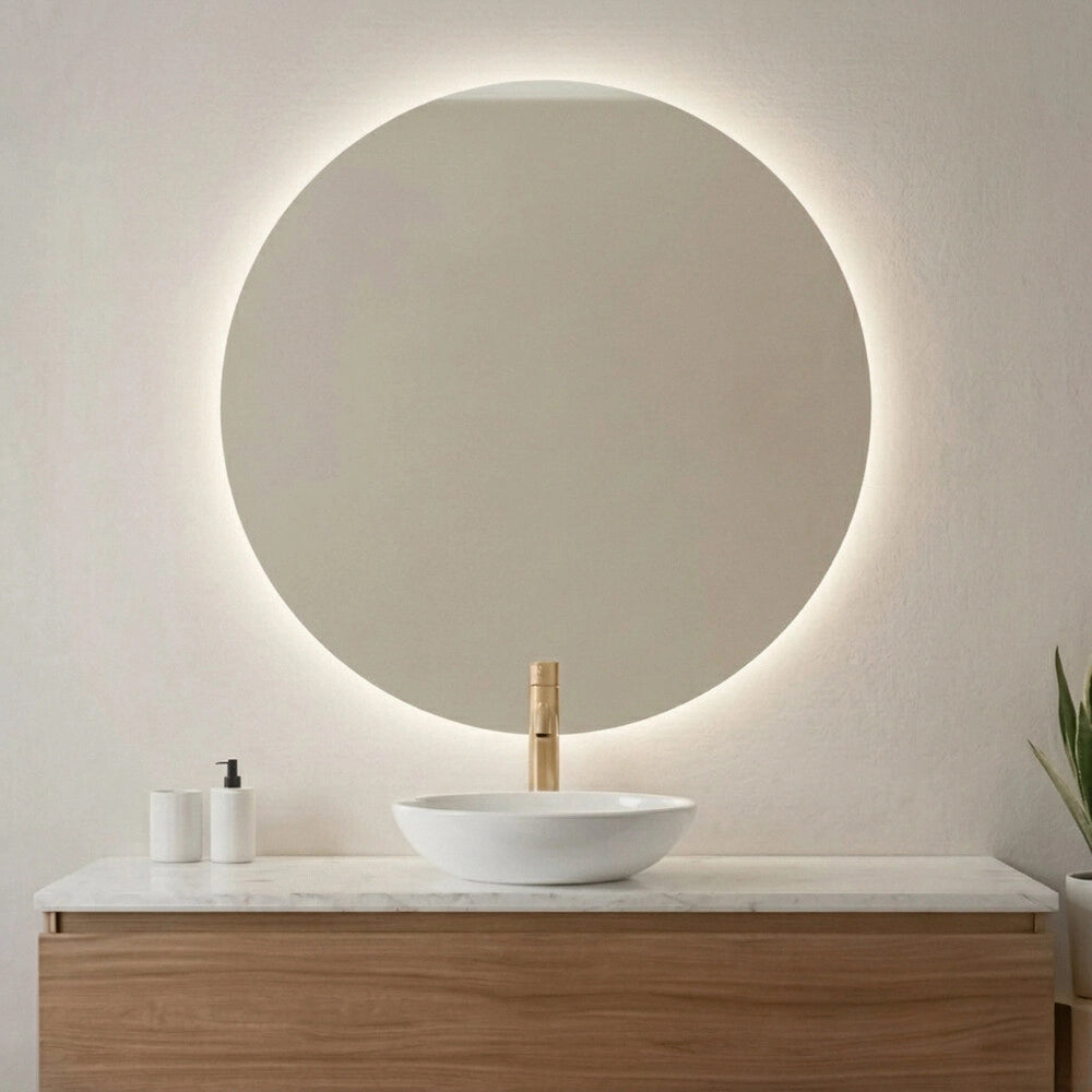 Specchio bagno tondo retroilluminato 70 cm luce naturale 4500K