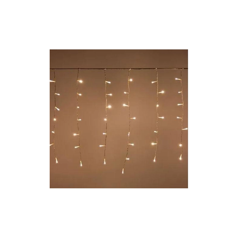 Luce tenda 400 led plastica bianco caldo cm 750