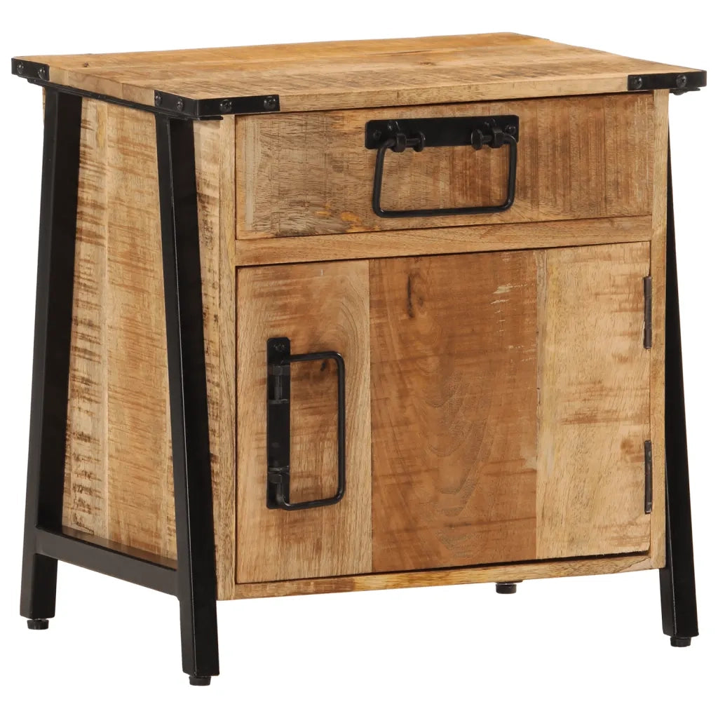 Comodino 40x30x42 cm in Legno Massello di Mango 358917