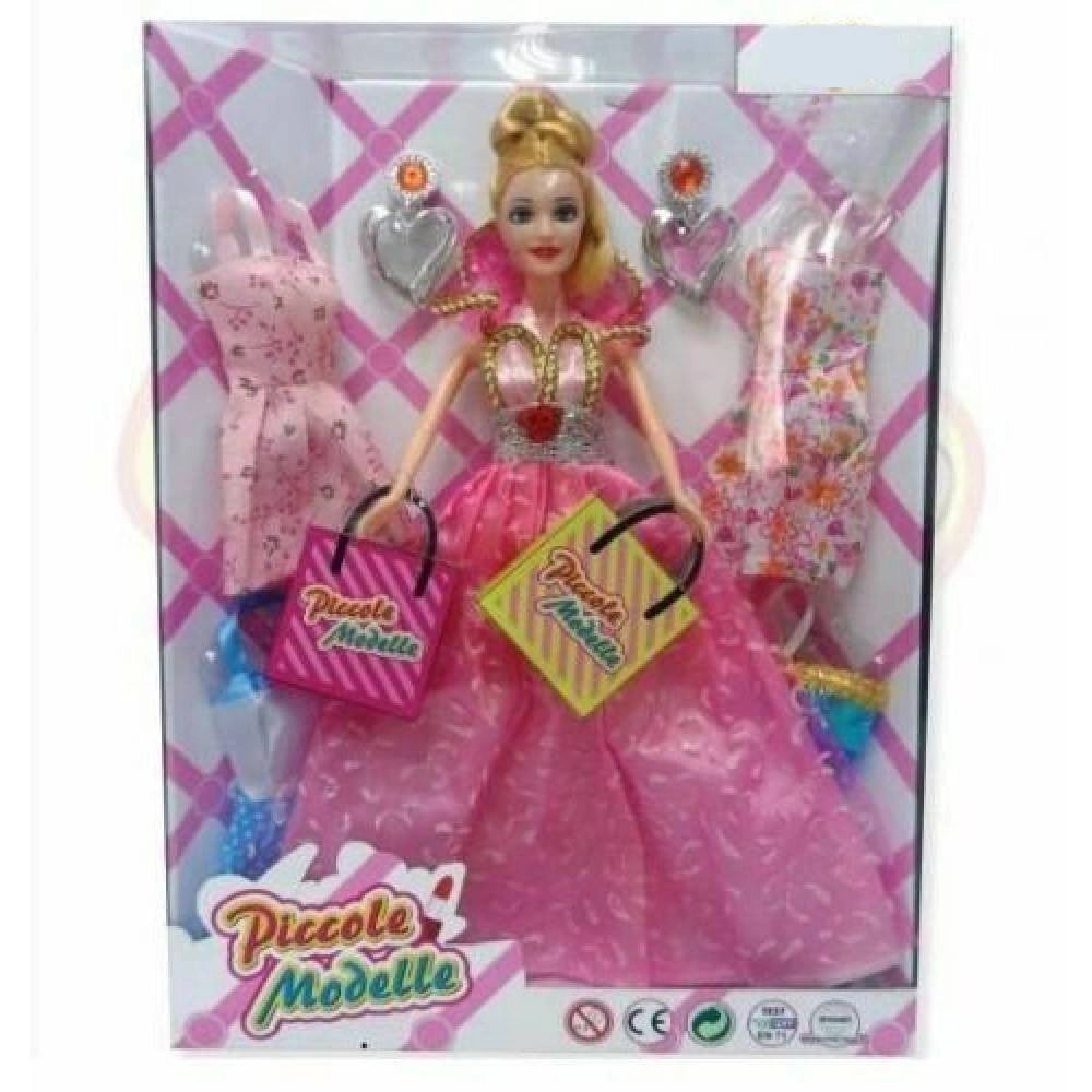 Trade Shop - Piccole Modelle Bambola Con Accessori Vestiti Giocattolo Gioco Bambina -