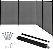 Recinzione per piscina, 360 x 125 cm, 4 recinzioni per piscine, pieghevoli, sicure per bambini, con piedini in acciaio inox, recinzione decorativa da giardino con stencil per piscina, giardino