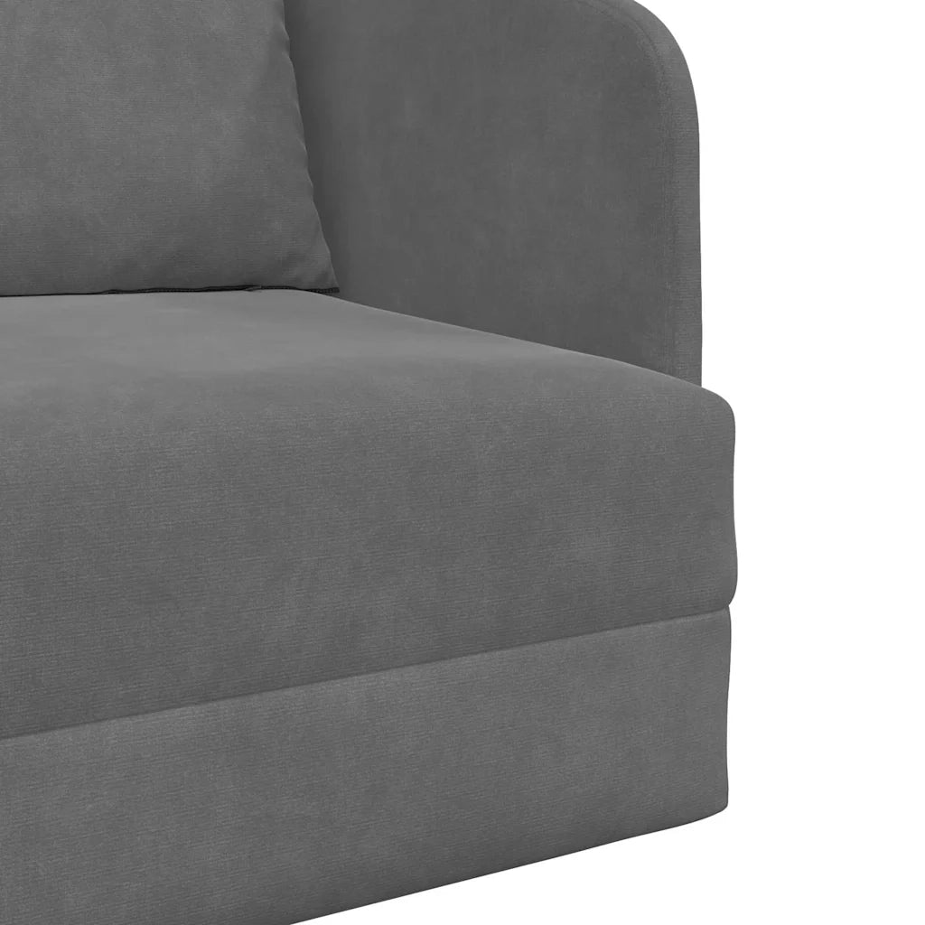 Divano letto-Sofa Letto-Daybed Grigio scuro 65 x 80 x 83 cm Velluto