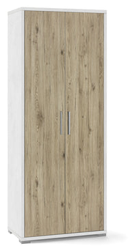Mobile 2 Ante 71x182x41 cm Ossido Bianco/Rovere Naturale