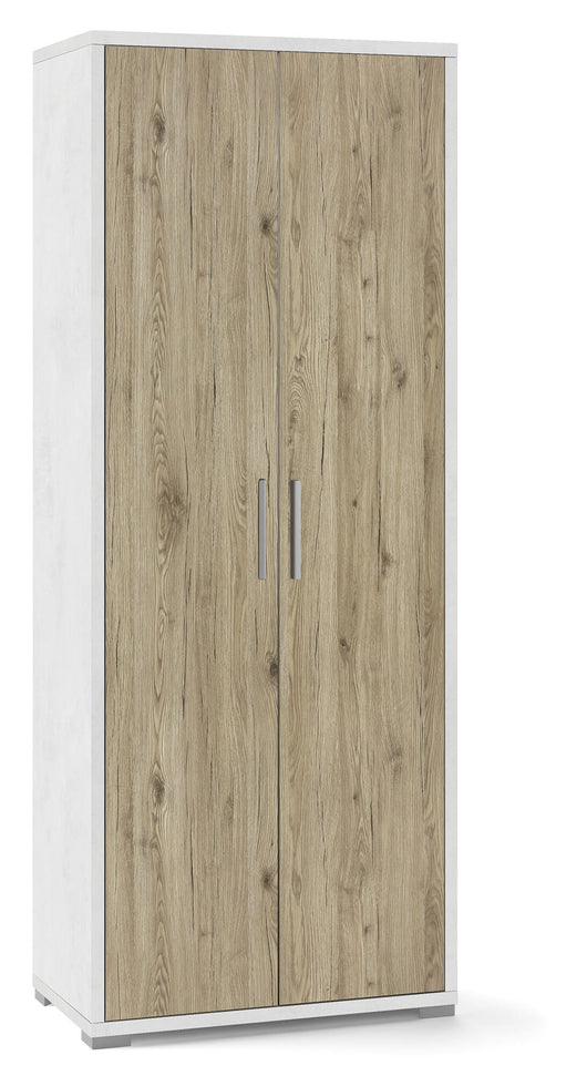 Mobile 2 Ante 71x182x41 cm Ossido Bianco/Rovere Naturale