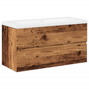 Mobile lavabo da bagno con lavabo integrato 90 x 38,5 x 45 cm salvaspazio design moderno in legno ingegnerizzato con finitura in legno invecchiato 02_0055850