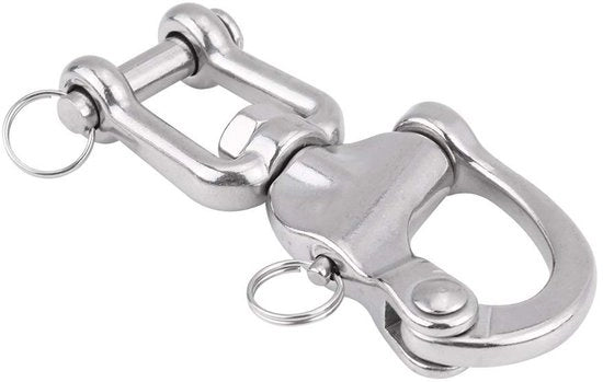Veloce Blocco a Sfera in Acciaio Inox 316 - Serratura Rapida - Zampa - Barca a Vela - Vela a Vela - Resistente allo Sfregamento e Corrosione - Anello di Arresto