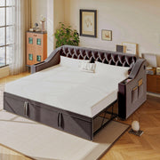 Letto divano poltrona in velluto grigio scuro 90x190 cm