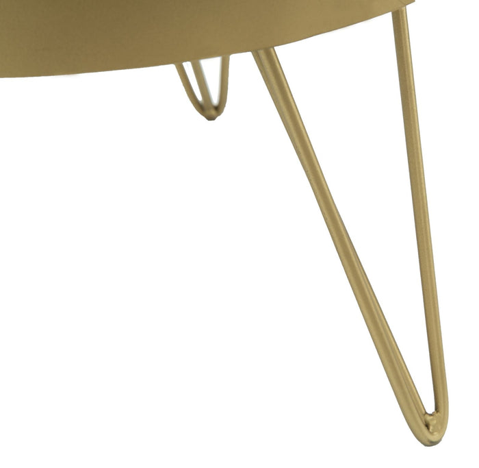 Svuota Tasche Glam Oro/Mirror Ø31x18 cm in Ferro e Specchio Oro