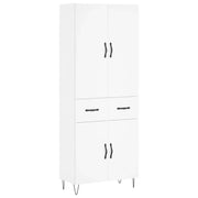 Credenza | Madia | Buffet da pranzo | Armadio da pranzo Bianca 69,5x34x180 cm in Legno Multistrato