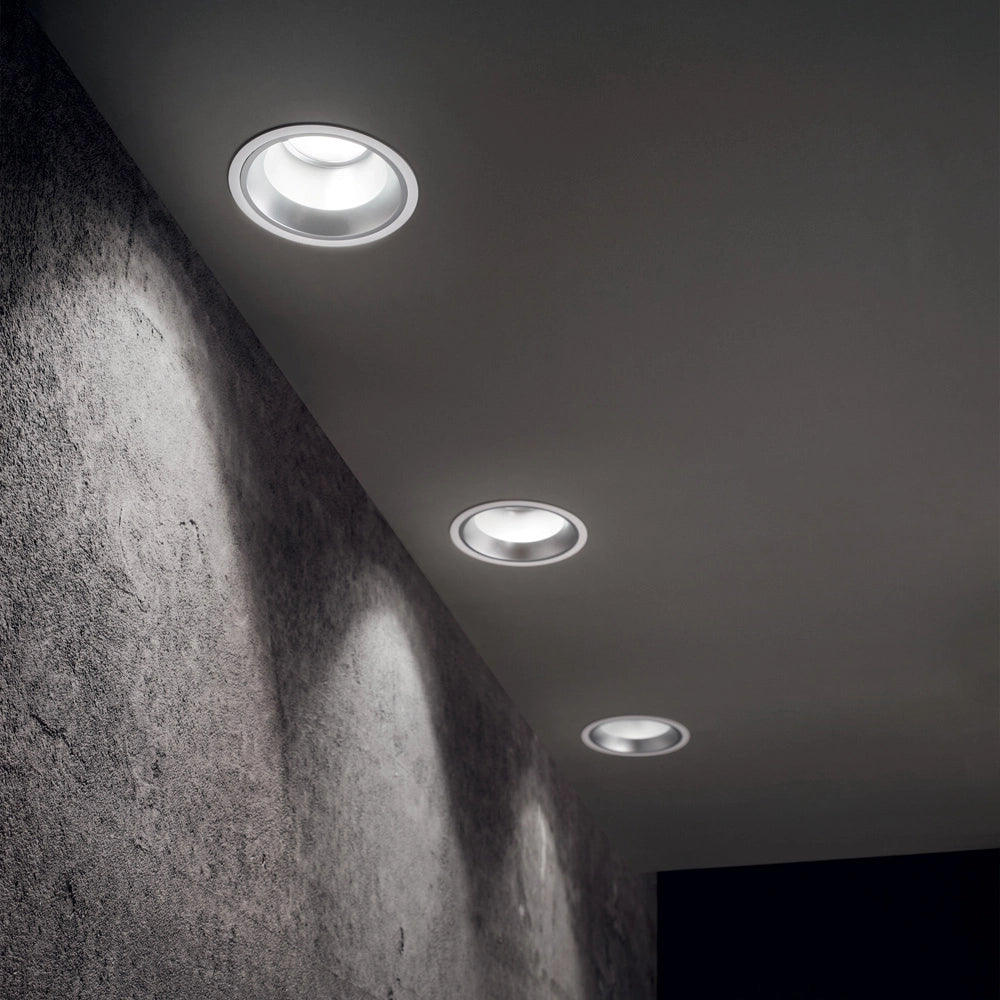 Faretto Ad Incasso Off Alluminio Bianco Led 28W 3000K Luce Calda