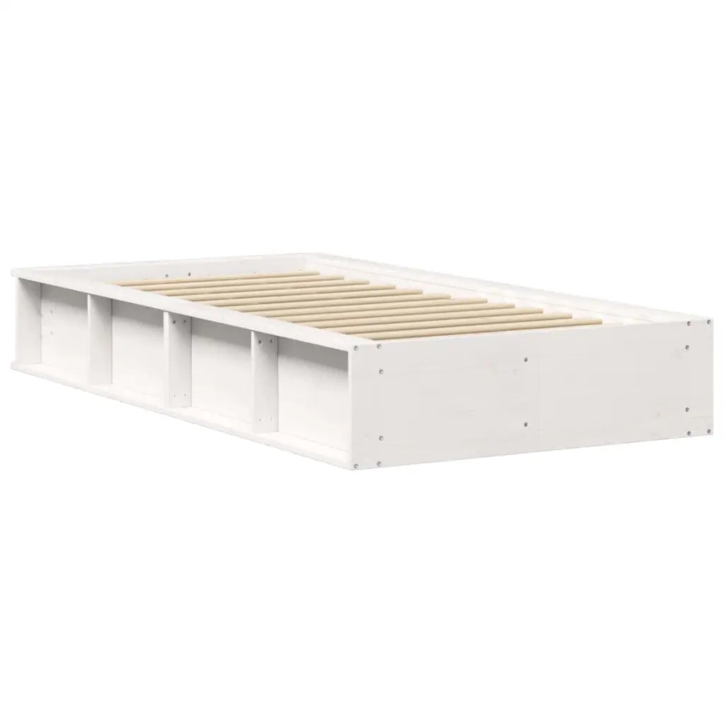 Struttura del letto Bianco 100 x 200 cm Pino massello 3385731