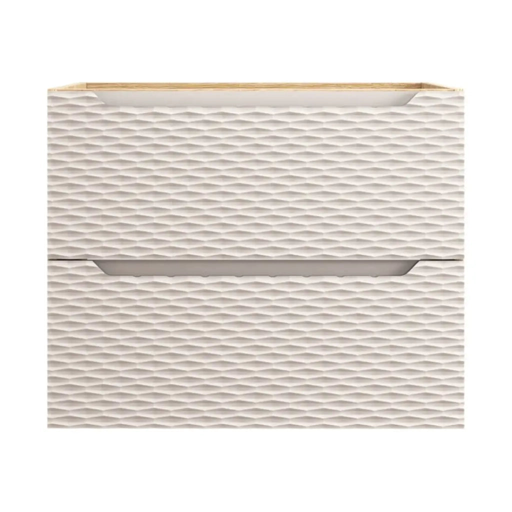 Mobile sottolavabo YOKA – Beige e rovere chiaro 70 cm