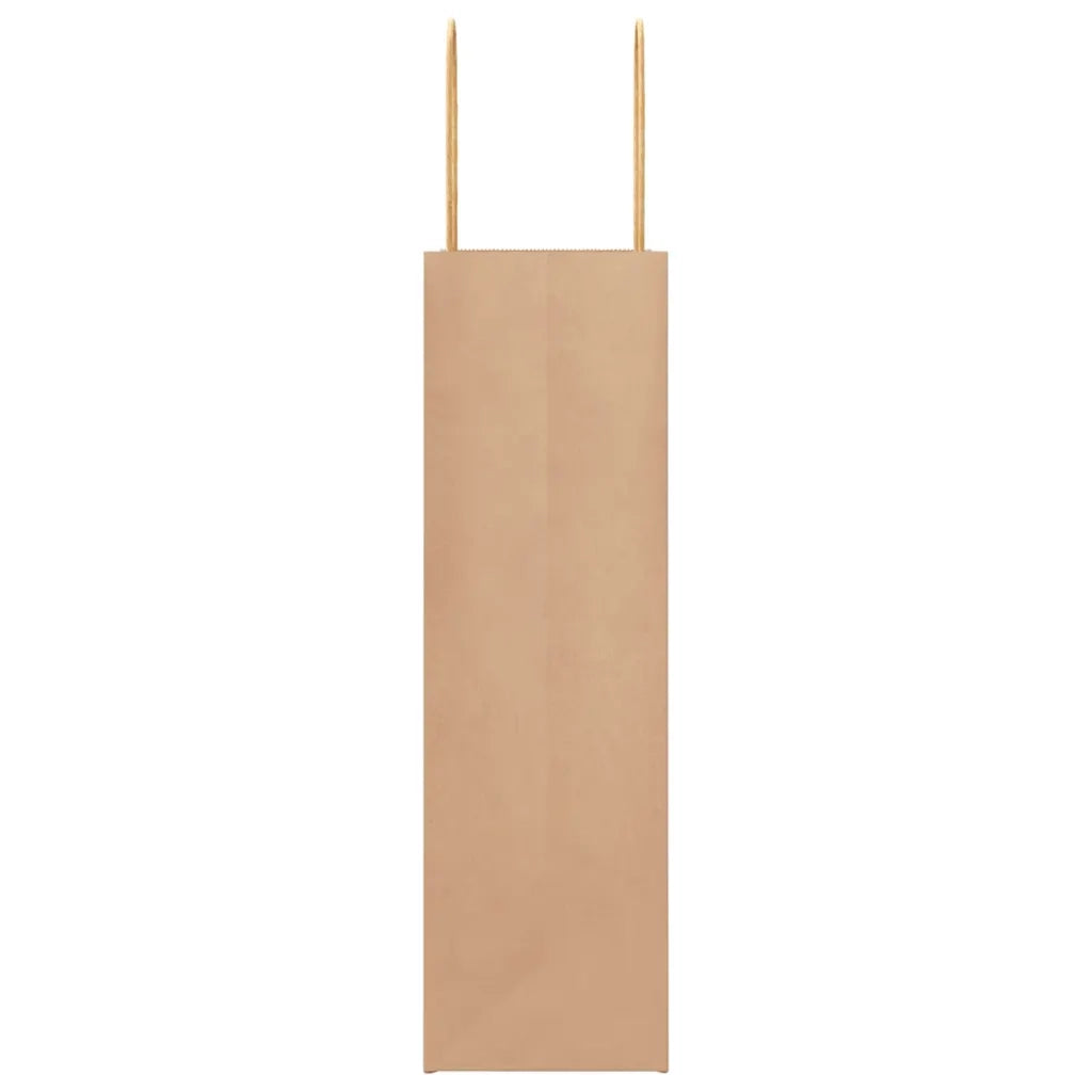 vidaXL Sacchetti di Carta 50 pz con Manici Marrone 21x11x36 cm