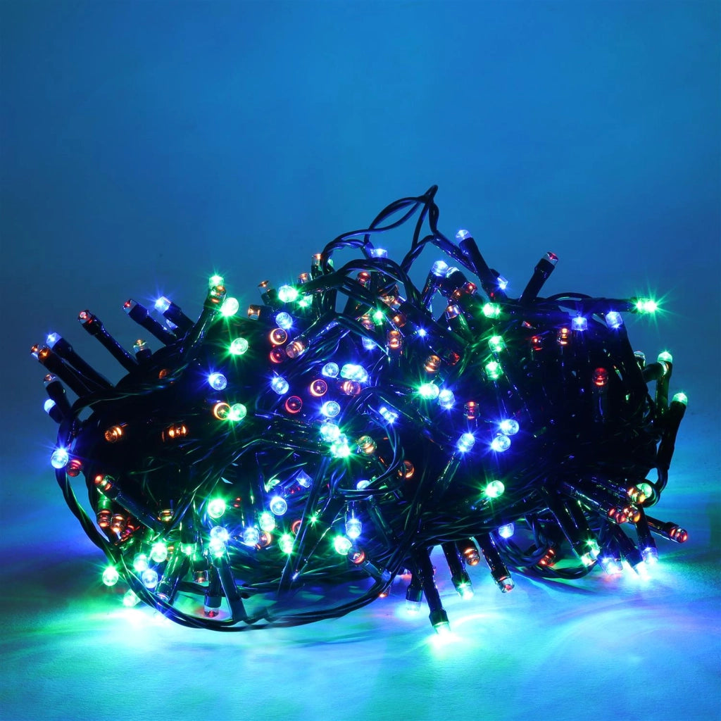 HIGH-TECH LUCI DI NATALE 300 LED MULTICOLOR DA INTERNO E ESTERNO 17,5 METRI