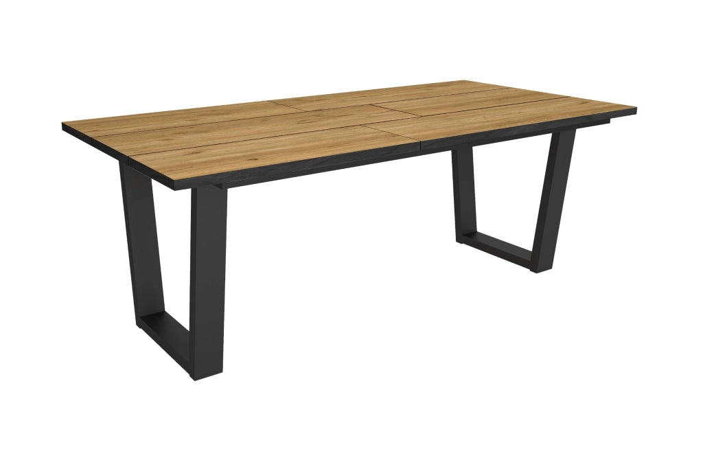 Tavolo da Pranzo, 194x90x74 cm, Per 10 persone, Tavolo Cucina, Rovere e nero