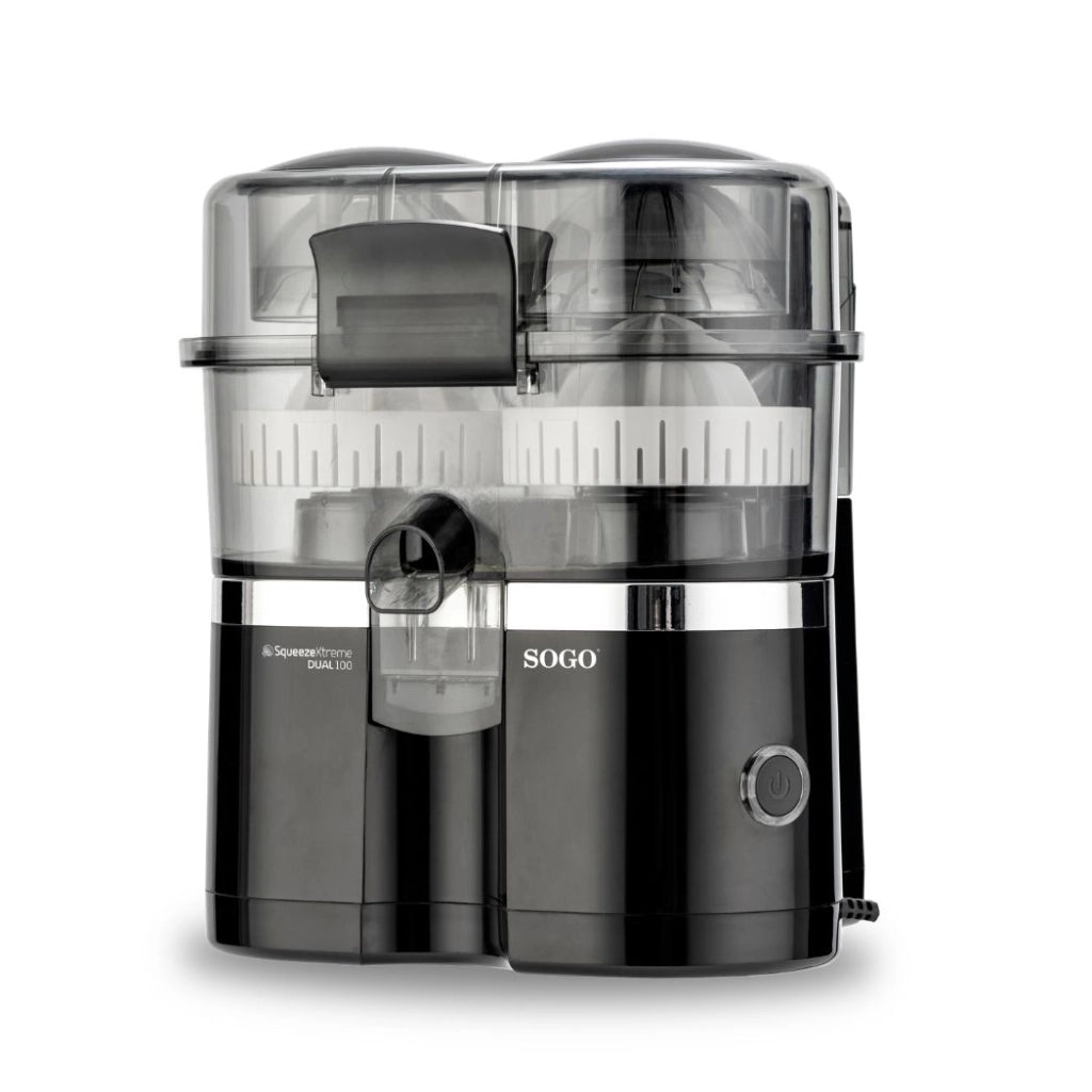 Spremiagrumi elettrico doppio 100W con 2 coni e funzione automatica auto lift, filtro senza polpa e taglia arance - Sogo