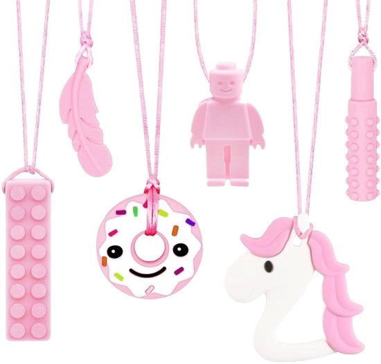 Set di succhiate 6 pezzi - Sensazioni orali - Qualità alimentare in silicone - BPA libero - Sicuro per bambini - Lavabile e disinfettabile - Succhiate per bambini