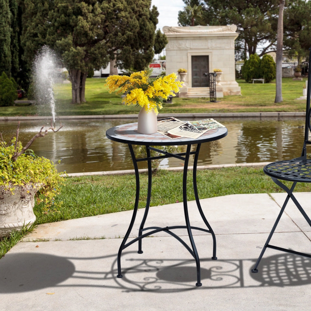 Tavolino da giardino rotondo in ceramica ¨C Minimal ¨C ¦µ60x71cm
