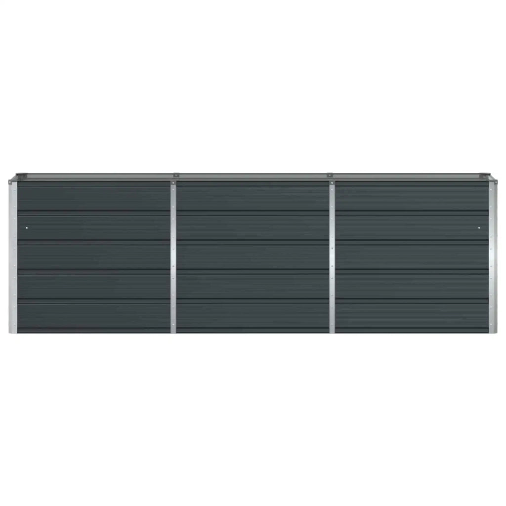 Fioriera Antracite 240 x 40 x 75 cm Acciaio