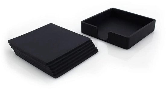 Sostegni per piatti in silicone - 6 pezzi - Pads quadrati - Protezione per tavolo - Riciclabili - Facili da pulire - 9,8 x 9,8 x 0,3 cm - Piattini