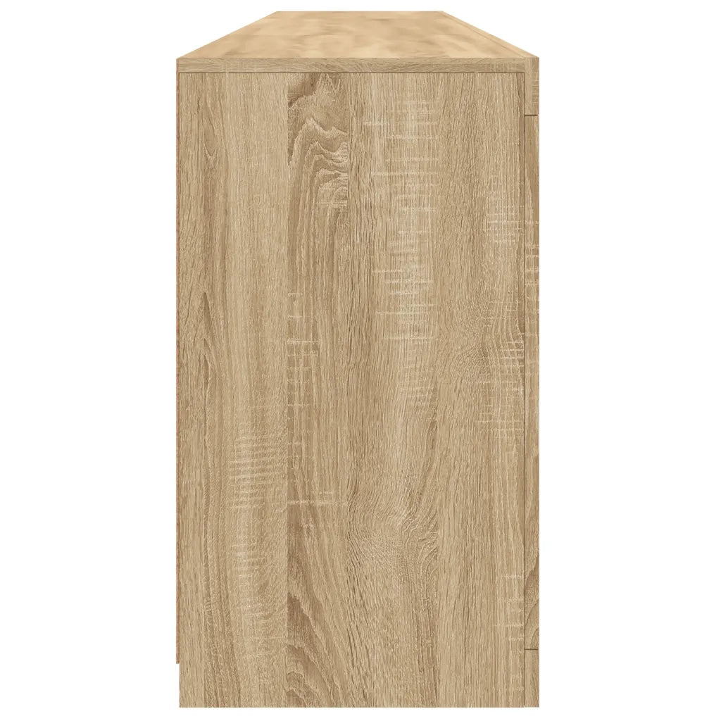 Credenza | Madia | Buffet da pranzo | Armadio da pranzo con Luci LED Rovere Sonoma 202x37x67 cm