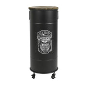 Bar mobile collezione OLD GLORY stile industriale - Diametro 40cm, Altezza 85cm