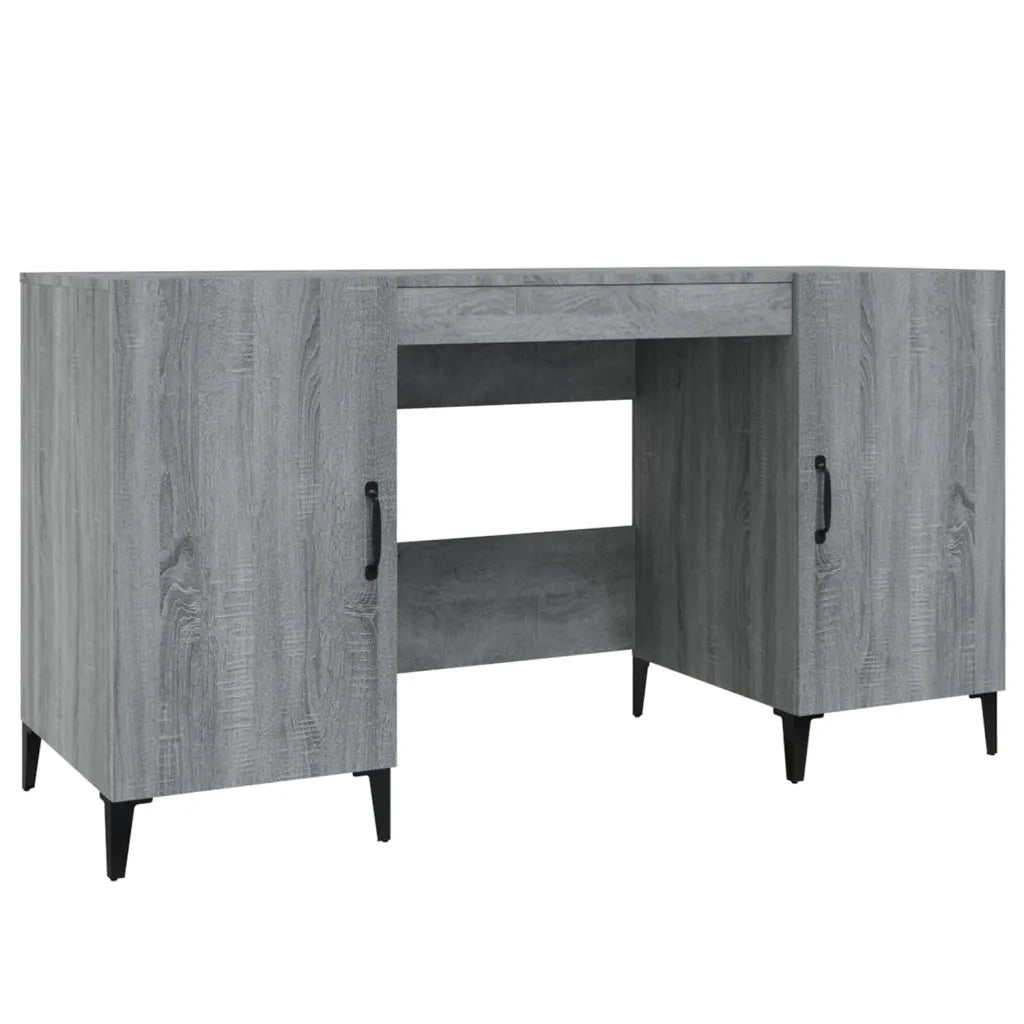 Scrivania | Tavolo da Ufficio Grigio Sonoma 140x50x75 cm in Legno Multistrato