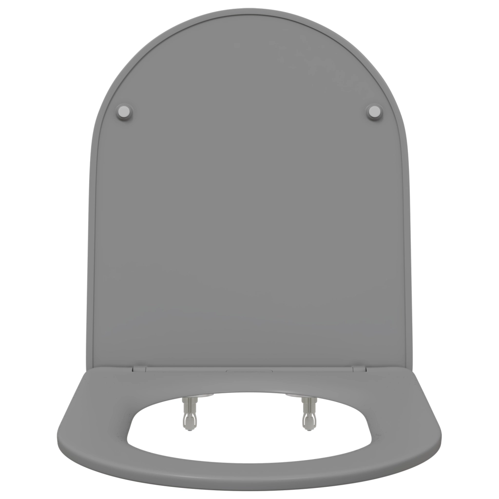 Sedile WC a sgancio rapido  con chiusura morbida in Duroplast Grigio