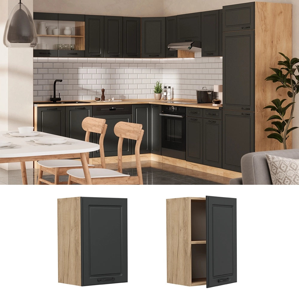 Pensile da cucina R-Line Antracite rustico/Rovere dorato 40 cm Vicco