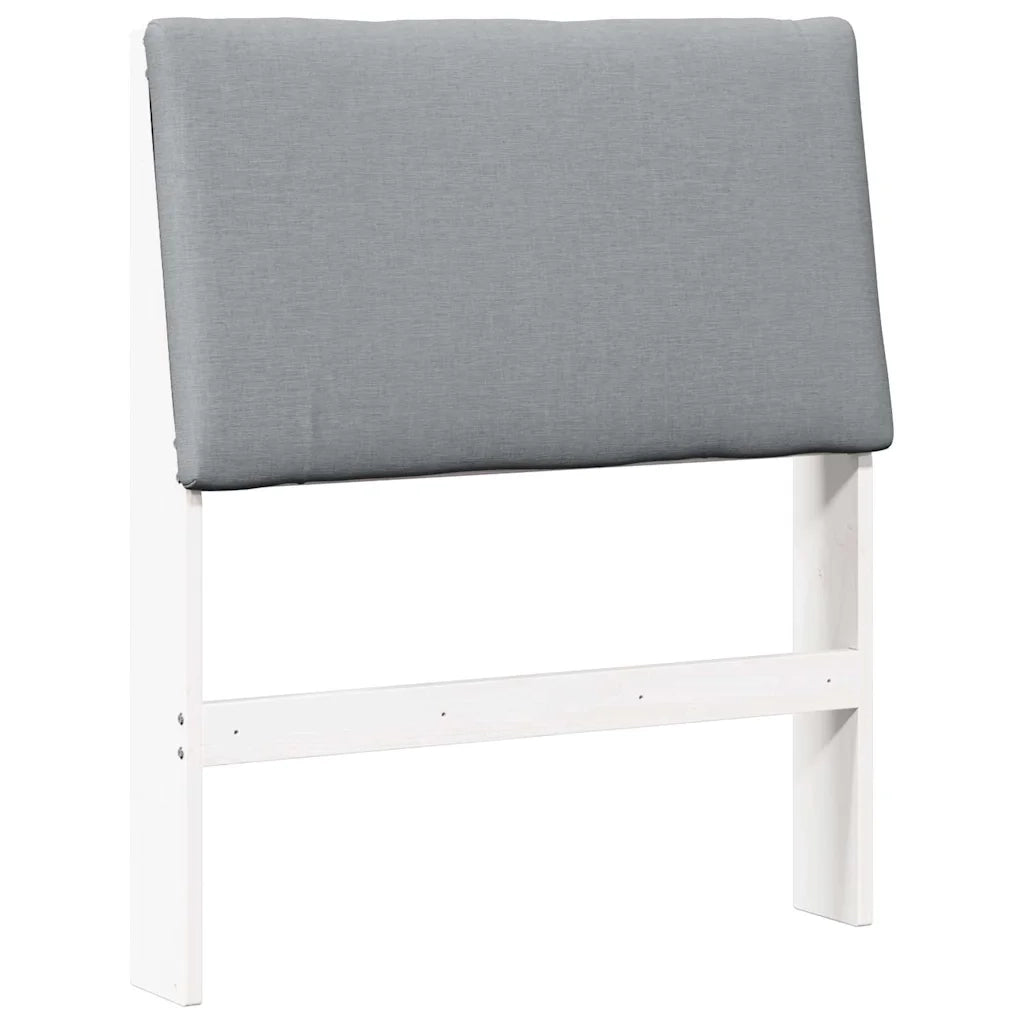 Testiera imbottita Grigio chiaro 75 cm Pino massello 879318