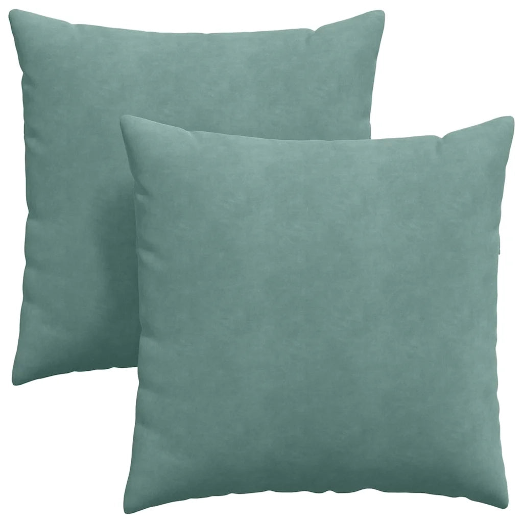Cuscini da Divano 2 pz | Cuscini per sedie Verde Mare 80 x 80 cm Tessuto in Cords