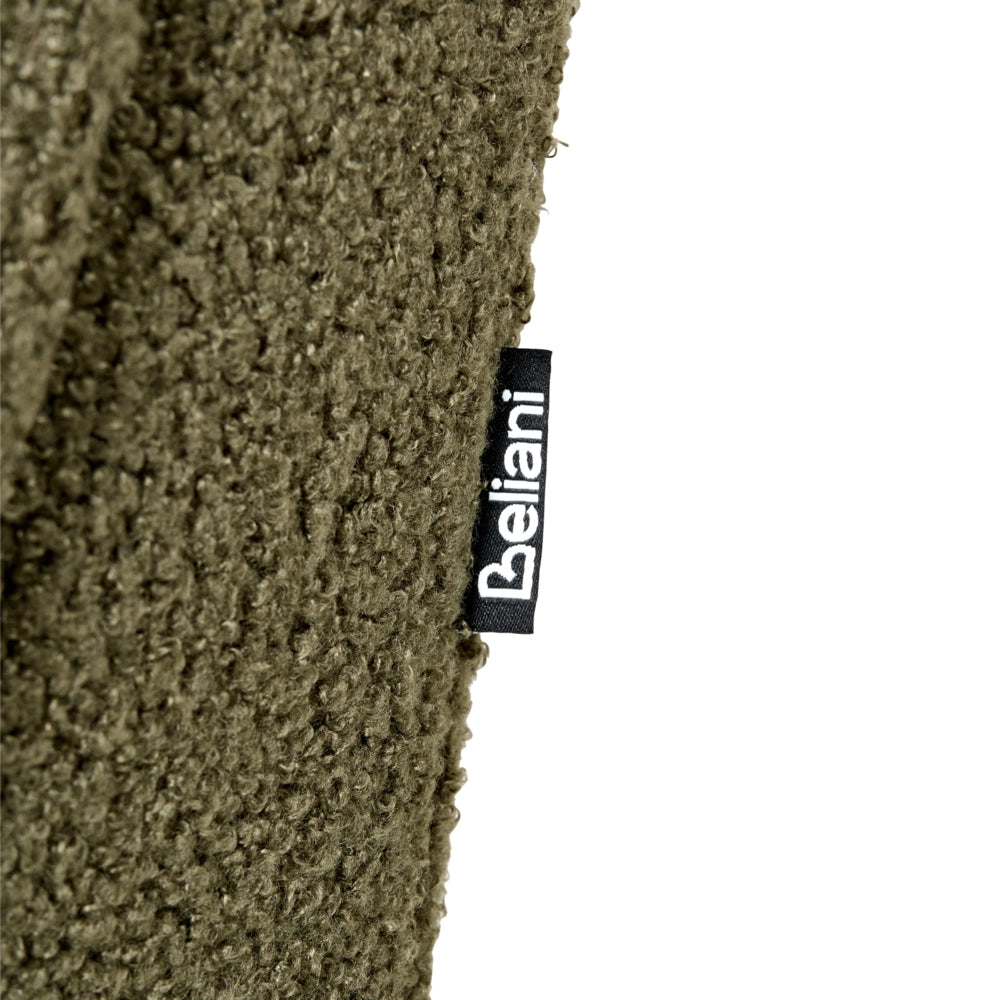 Poltrona Verde scuro Boucle Senza Braccioli Metallo Ferro Gambe Nere Soggiorno Camera da letto Moderno