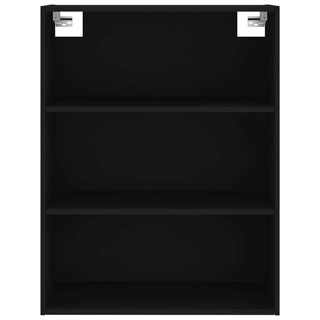 Credenza-Buffet-Armadio da cucina Nera 69,5x34x180 cm in Legno Multistrato 549255