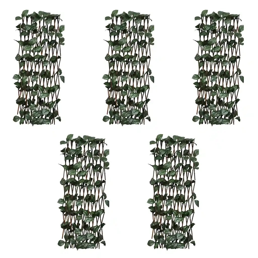 Recinto in Salice a Traliccio 5 pz Foglie Artificiali 180x90 cm