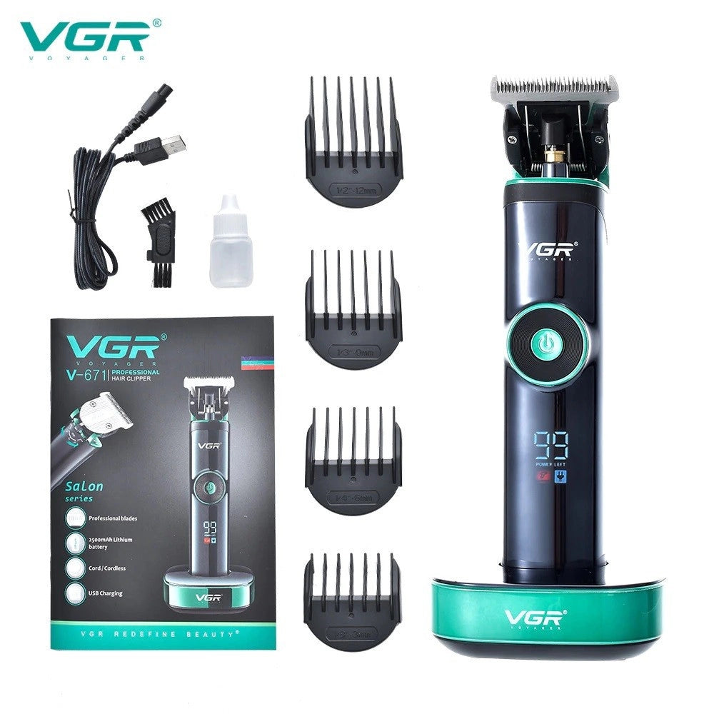 Trade Shop - Tagliacapelli Professionale Barba Trimmer Ricarica Rapida Con Pettini Guida V671 -