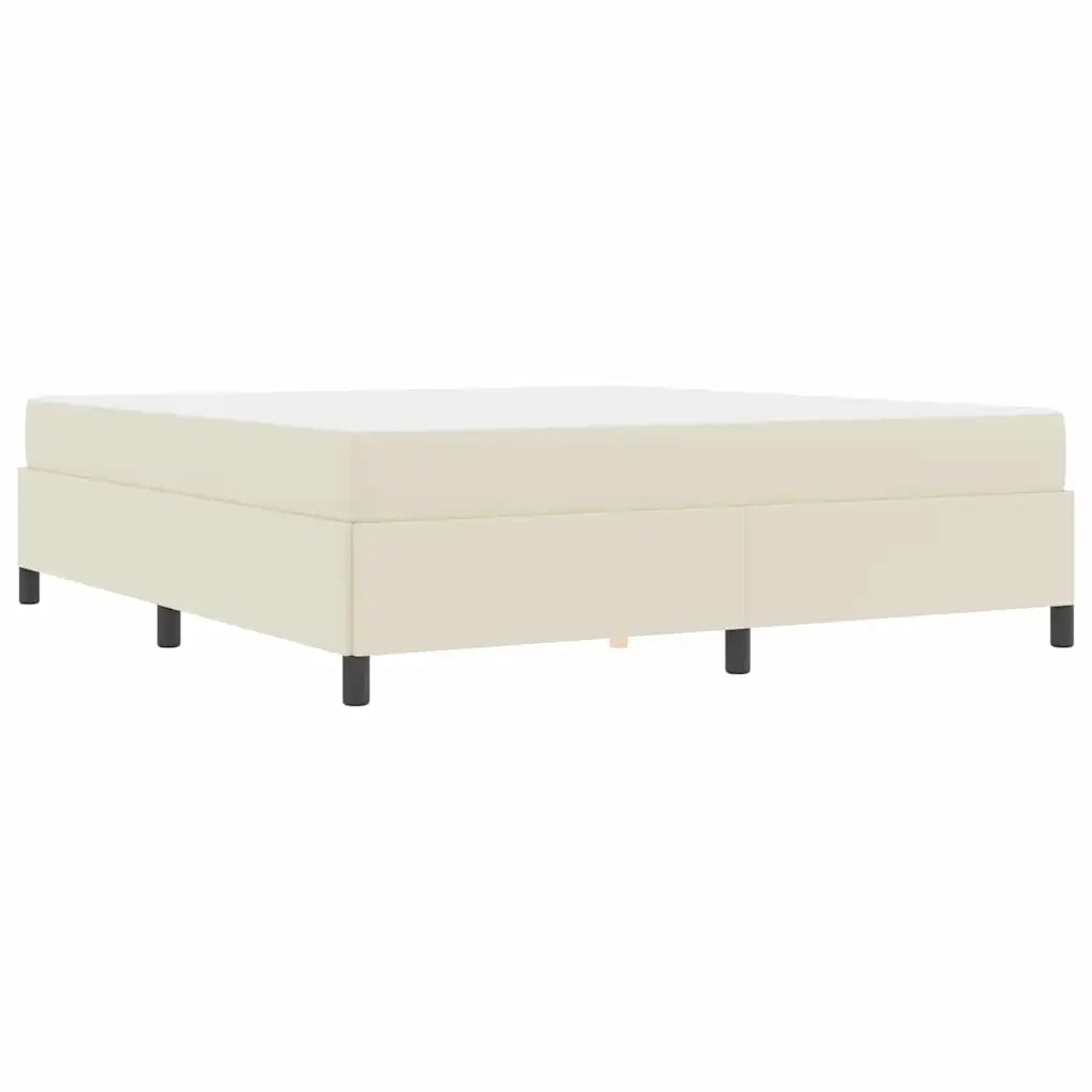 Struttura del letto con materasso Crema 180 x 200 cm Tessuto 3399016