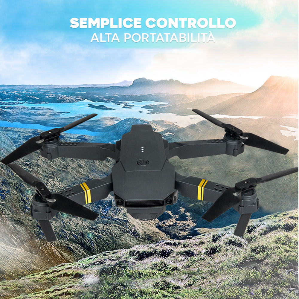 Mini Drone Quadricottero Pieghevole con Telecamera 1080P HD e Telecomando Wifi