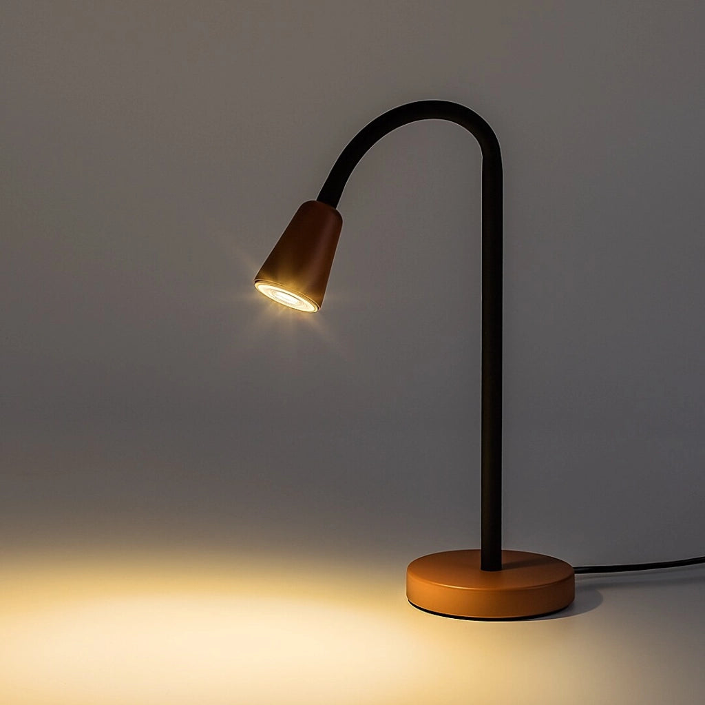 Lampada da scrivania GU10 nera/arancio Rabalux Aldo
