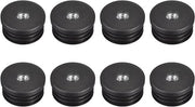 Inzetstuk per ruota per tubi rotondi con viti M8, 8 pezzi, disco di avvolgimento in plastica nera 38 mm - fermabianca