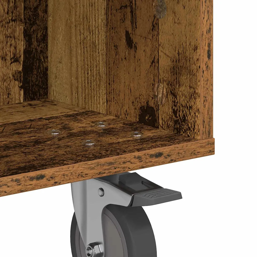 Tavolino con Ruote Legno vecchio 50,5 x 50 x 30 cm