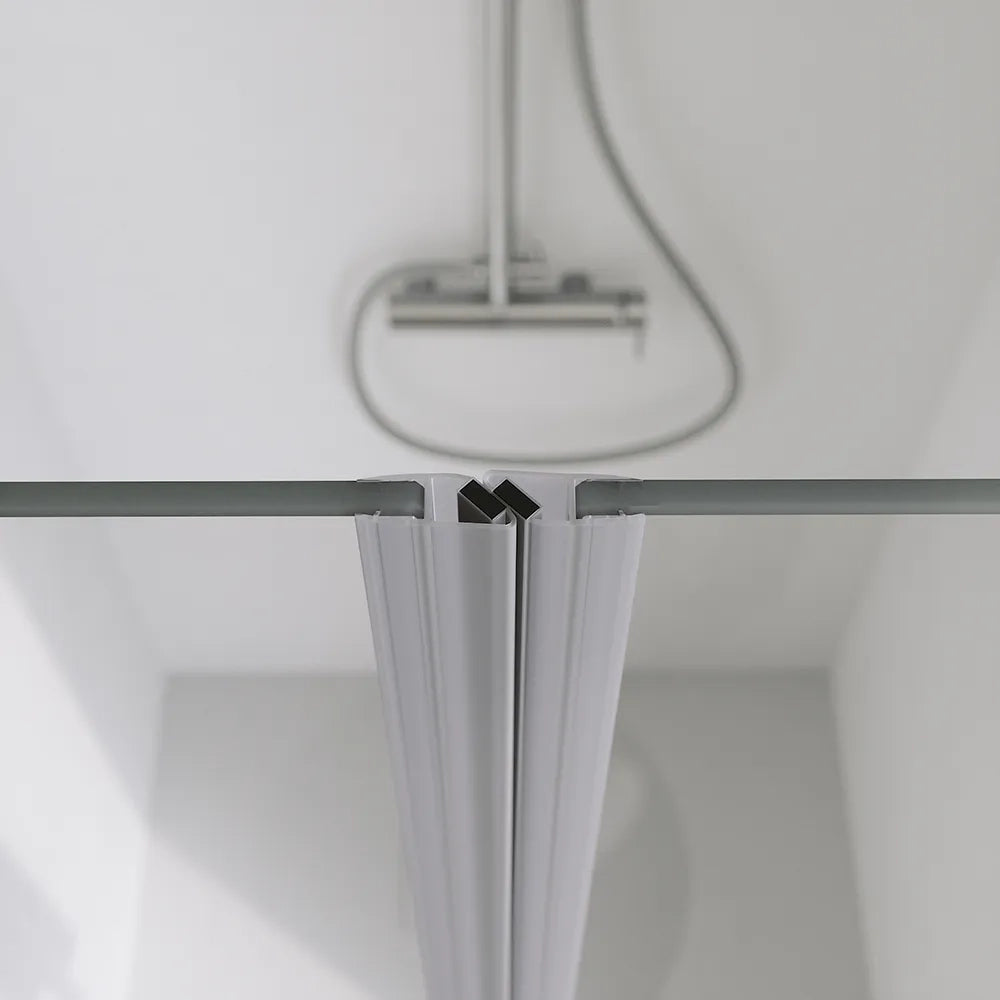 Porta doccia 100cm apertura saloon con profili cromati e vetro da 6mm trasparente h195 | Elba