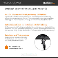 Full HD Monitor Director III Set - display LCD IPS da 7 pollici - assistente di messa a fuoco - con ingresso HDMI e AV - batteria e caricabatterie inclusi