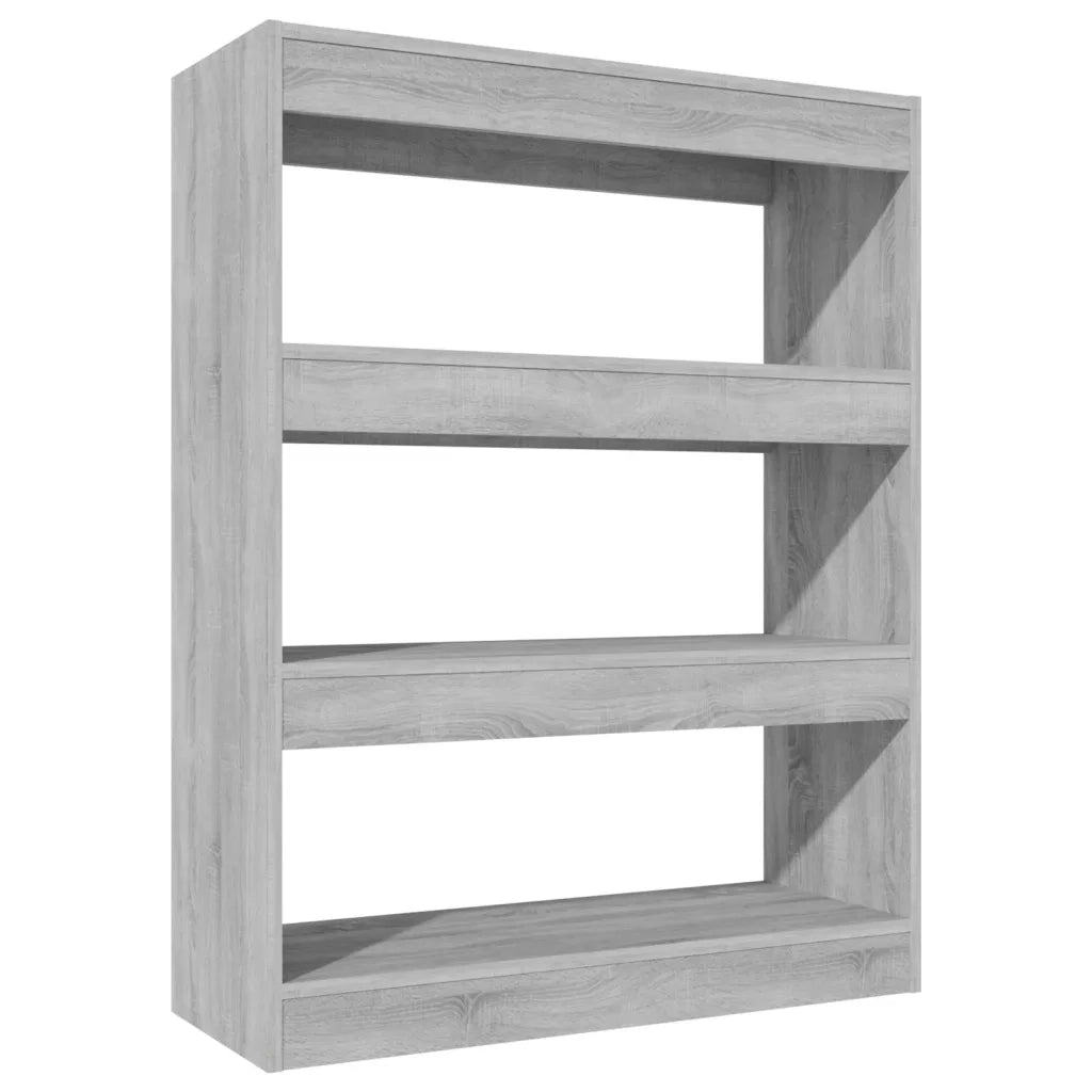 Libreria/Divisorio Grigio Sonoma 80x30x103 cm Legno Multistrato 813618