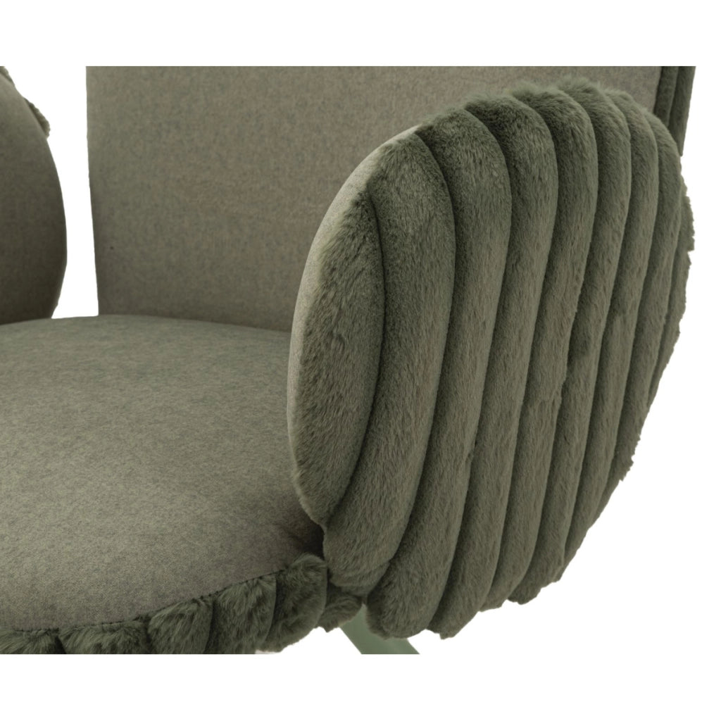 Set di 3 Pouf VKH888, Verde, Poliestere, 64x68x83 cm