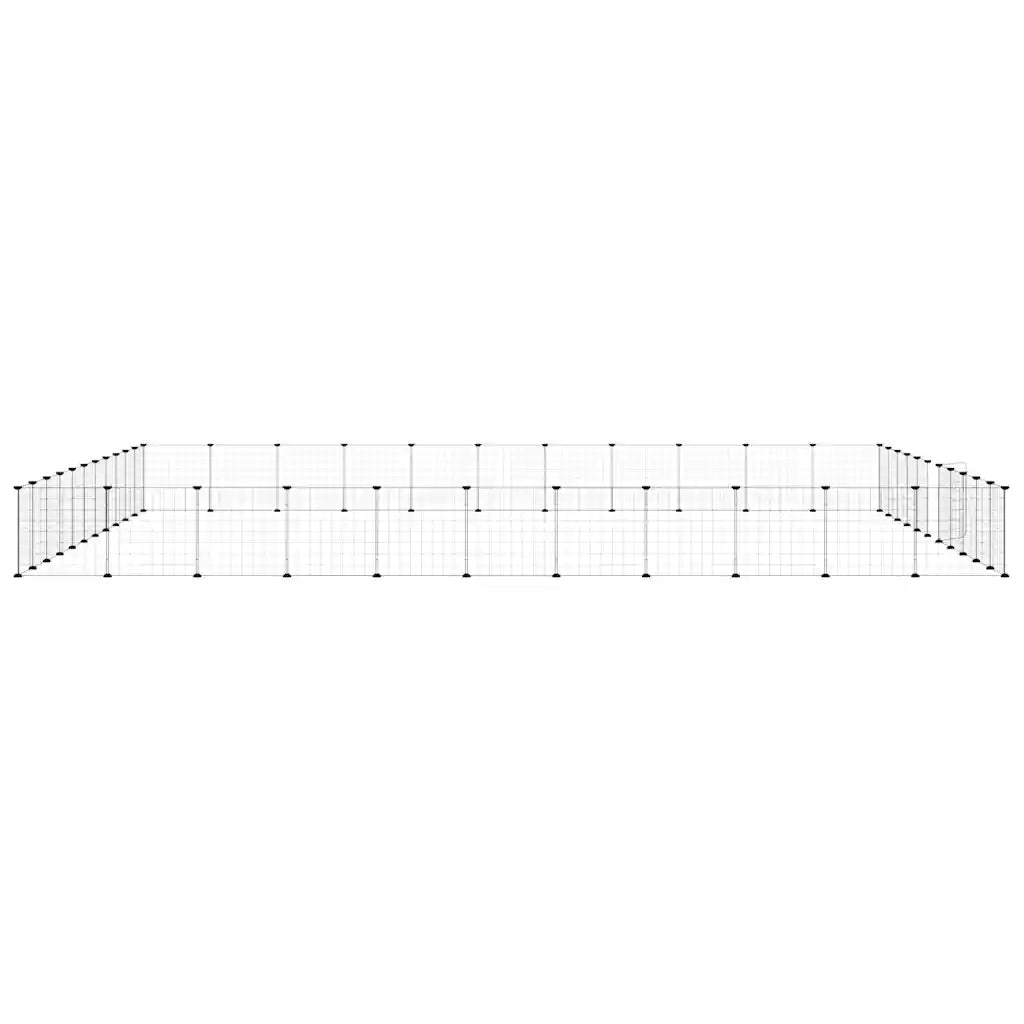 Gabbia per Animali 44 Pannelli con Porta Nera 35x35 cm Acciaio 3114022