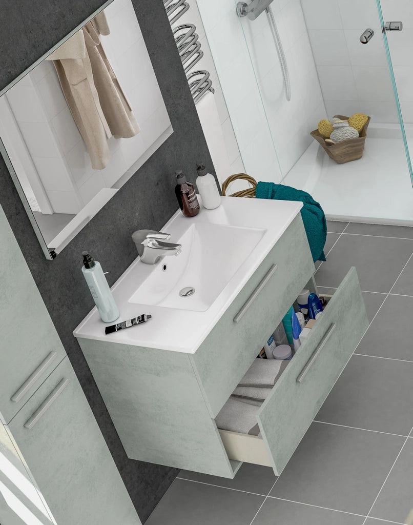 Mobile bagno sospeso ARUBA DH cm 57x80x45 Cemento